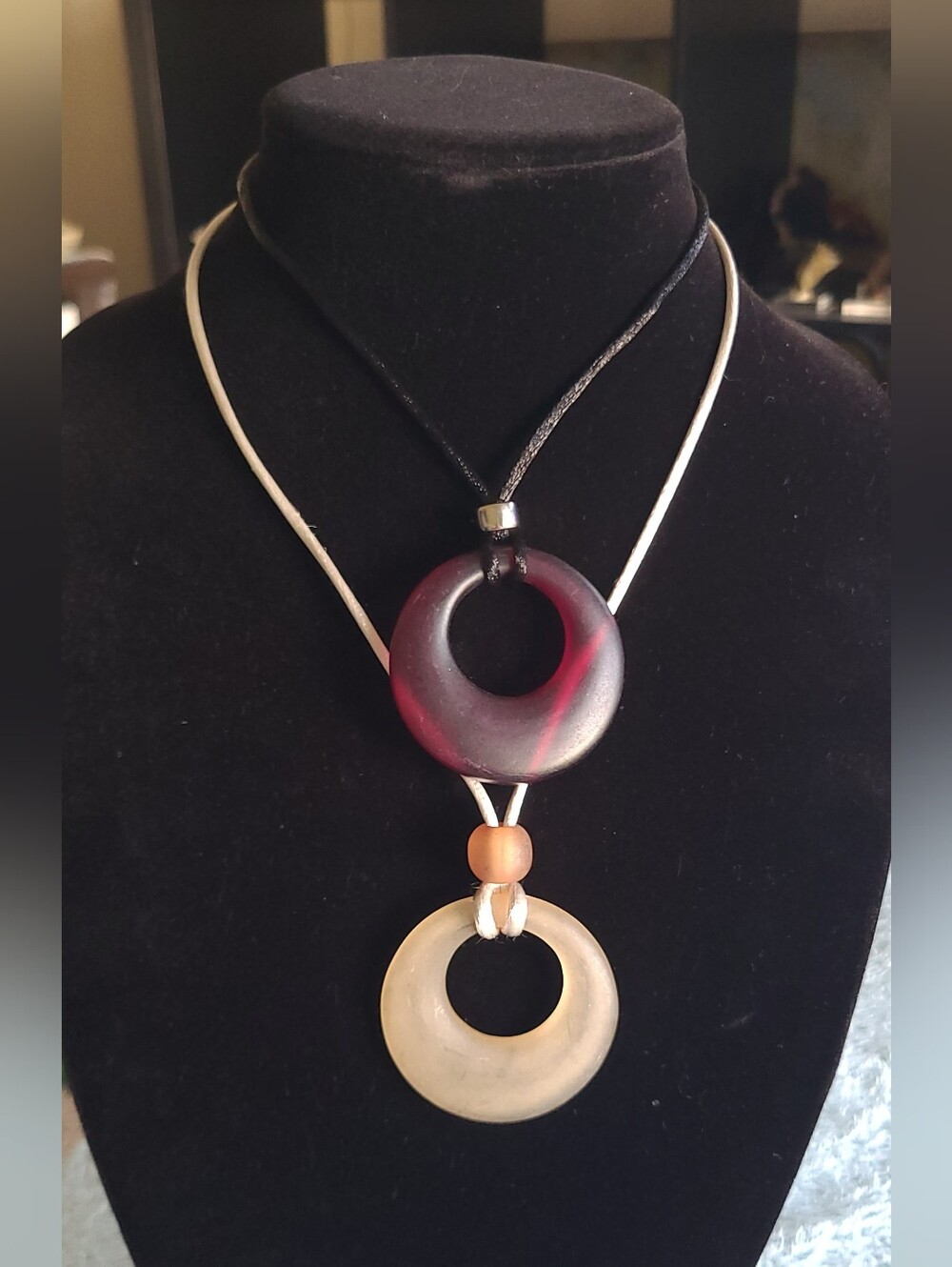Lot Of 3 Adjustable Pendant Necklaces